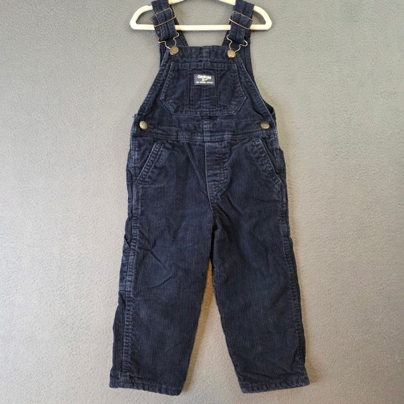 OshKosh B'gosh Other - OshKosh B'gosh Toddler Boys Navy Blue Corduroy Overalls 2T 2A Vestbak